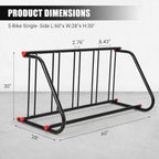 GAOMON Commercial Grid Bike Rack Stand, 5 Holders Capacity Heavy Duty Metal Floor Bike Stand Outdoor Bicycle Rack for Garage School Outdoor Parking Bike Shop, Single Sided
