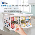 Shelf Reliance Cansolidator Pantry - 1-Pack Can Organizer for Pantry, Stackable Soda Can Storage for Kitchen, Holds 40 Cans of Food or Soda