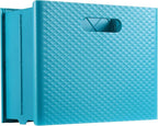 Pendaflex Mobile File Box with Handles, Portable Document Storage, File Bin for Home and Office, Easy Set Up, Collapse Down and Store Away, 13"W x 10"H x 6.5"D, Holds Letter Size Files, Teal (126120)