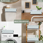 Small Bathroom Baskets for Toilet, Foldable Toilet Paper Tank Basket Organizer for Towels Storage Decorative Open Storage Bins for Home, Closet, Containers, Cabinet (Floral Print)