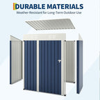 5×3FT Storage Shed，67CU.FT Tool Shed with Sloping Roof and Lockable Door, Compact Metal Tool Garden Shed for Garden, Backyard, Patio