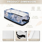 Toilet Paper Baskets Collapsible Storage Bin Rectangular Decorative Basket for Organizing Toilet Paper Basket for Bathroom Living Room Countertop Decor, Butterfly Marble Blue Violet