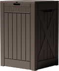 Greesum 52 Gallon Extra Large Deck Box with Lock, Heavy-Duty Resin Outdoor Storage Container, Waterproof Lockable Chest for Patio Furniture, Garden Tools, Pool Equipment, Dark Brown