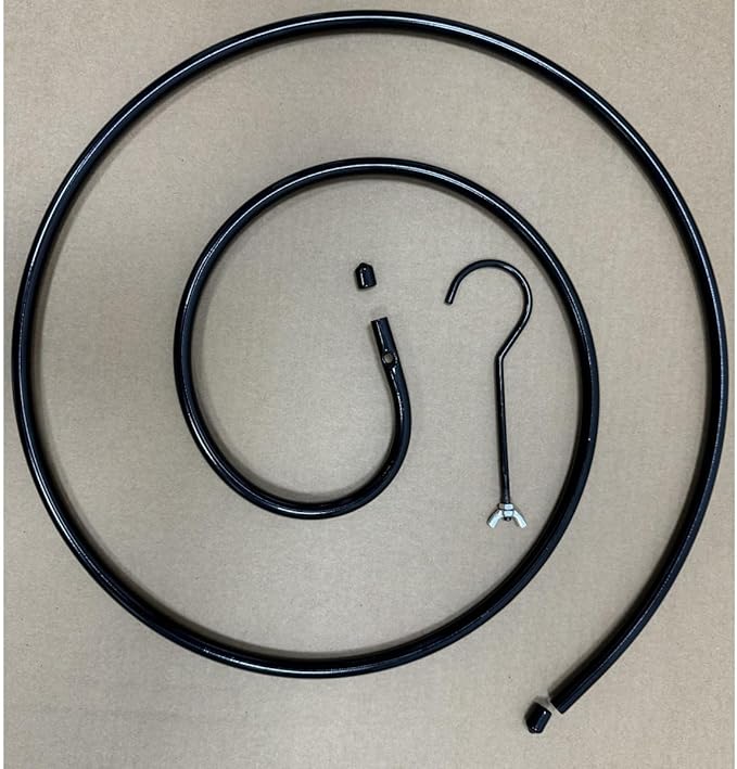 2Pack Spiral Sheet Hanger Steel Clothes Drying Rack Space Saving Sleek Metal Solid Thick Hangers for Bedspreads Mattresses Sofa Covers Capes Quilt Laundry Black