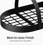 KES Ceiling Pot Rack 34-Inch Hanging Pot Rack for Kitchen Oval Pot and Pan Rack Matte Black Pot Hanger with 20 S Hooks (For 16" and 24" Joist), KUR221S85-BK