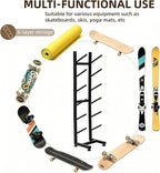 6-Tiers Skateboard Racks Floor Stand, Skateboard Wall Mount, Snowboard Racks, Skateboard Wall Decor For Homes Garages Skate Shops Gym(Black)
