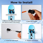 8pcs Vertical Ski Hanger, Ski Wall Mount Holder Vertical Wall Stand Ski Rack with Screws Expansion Anchors Vertical Snowboard Storage to Safely Store and Display your Snow Board(Black)