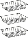 Letter Desk Tray Organizer, A4 File Tray Magazine Files Storage Basket Organizer Bin, Black, 3 Pack