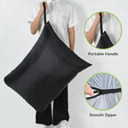 OTraki 2PCS Large Wet Bag 20x24 inch Waterproof Bag for Swimsuit Reusable Wet Dry Bag With Portable Handle Wet Clothes Storage Gym Bag for Beach Pool Drying do not exceed 176℉ Black & Grey