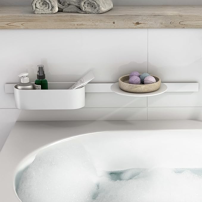 hansgrohe WallStoris Modern Shelf in Matte White, 27915700