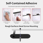 YeeBeny Black Paper Towel Holder Kitchen Roll Holder, Paper Towel Holder - Self Adhesive or Drilling, Under Cabinet Paper Towel Rack, Wall Mounted Paper Towel(Black)