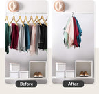 ZEDODIER 2 Pack Scarf Organizer Scarf Hanger for Closet, Rotatable Sturdy Hijab Holder Holds 16 Scarves, Metal Space Saving Closet Organizers and Storage, Black