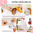 2 Pack Beeswax Bread Bags - 17x13 Inch Reusable Bread Storage Bags,Bees Wax Lined Bread Bags for Home Cooks fresh bread storage Easy Clean (Pink Floral)