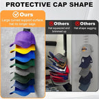 4 Pack Hat Organizer for Baseball Caps, Hat Rack for Wall, Strong Adhesive & Screw-in Cap Holder hat hangers for Closet Door & Bedroom