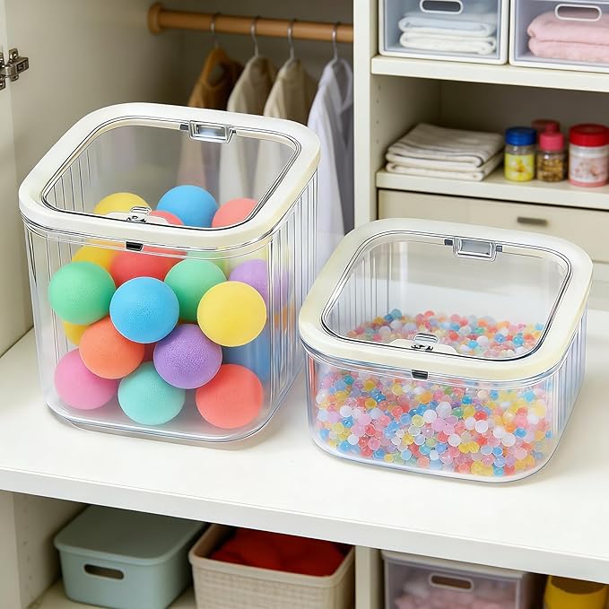 2 Pack Laundry Room Organization Containers, Clear Laundry Organizer & Laundry Pods Container for Pods & Powder, Laundry Room Organization and Storage with Dryer Sheet Holder