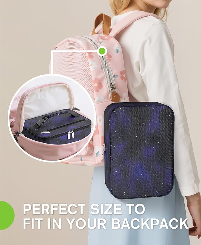 Small Lunch Box Insulated Lunch Bag for Women Men, Bento Kids Lunch Box, Compact Portable Thermal Meal Cooler Bags with Buckle Handle for Work & School, Astral 5L
