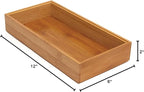 Lipper International 8185S Bamboo Wood Stacking Drawer Organizer Box, 6" x 12"