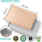 SIKADEER 34" x 19" Under Sink Mat Waterproof, Silicone Mat Kitchen Drawer Shelf and Cabinet Liner, Sink Protector for Kitchen Organizers and Storage, Boot Tray Pet Food Mats