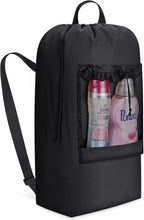 Lifewit Laundry Bag, Extra Large Laundry Backpack with Shoulder Straps and Mesh Pocket for Laundromat, Heavy Duty Laundry Bag Backpack for Dirty Clothes for College Dorm/Travel/Apartment, 90L, Black