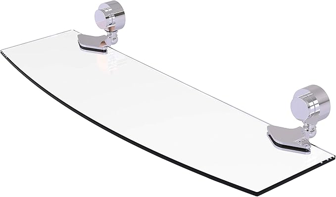Allied Brass 433/18 Venus Collection 18 Inch Glass Shelf, Polished Chrome