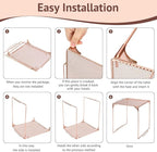 Locker Organizer Shelf Stackable Extra Locker Shelf for School Locker Organizer Storage Cabinet Accessories Suitable for School, Office, and Home use (1, Rose Gold)