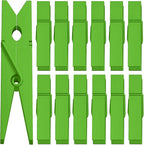 50pcs Craft Wood Clothespins Colored Wooden Photo Clothespins Paper Peg Pins Craft Spring Clips for Home Arts Crafts Decor, 2.75 inches (Green Apple)