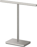 Gatco 1444SN, Modern Rectangle Base Freestanding Countertop Towel Holder, Satin Nickel / 10.50"W x 11.13"H T-Shape Style Countertop Hand Towel Holder for Bathroom, Kitchen/ Fingertip Towel Rack