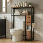 Over The Toilet Organizer,Bathroom Shelves Behind Toilet Organizer, Space-Saving Over Toilet Shelf for Bathroom Organizers and Storage