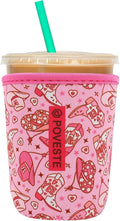 Reusable Neoprene Insulator Sleeve for Iced Coffee & Cold Soda, Coffee Sleeves for Iced & Hot Drinks, Cold Beverage Cooler Compatible with Starbucks, Dunkin (Cowgirl Spirits, Small: 16-18oz)