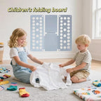 For Kids Ages 1–7 (Up to 48″/120cm) – Mini Kids Clothes Folding Board, Shirt Folder, Compact Laundry Organizer for Small Sizes, Portable Clothes Folder (Grey)