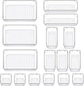 16 Pack Drawer Organizer Set, 4-Size Desk Drawer Organizer Fridge Storage Trays Containers Organization Food Storage Snack Organiser Storage Bins for Makeup Kitchen Utensils Gadgets Office