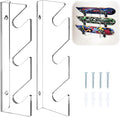 Acrylic Skateboard Wall Mount Display Rack, 3 Tier Horizontal Skateboard Storage Hanger, Space Saving for Secure Storage of Skateboards, Snowboards, Longboards, Easy to Install