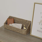 StorageWorks Woven Wall Baskets for Storage, Seagrass Baskets for Shelf, Wall Storage for Kitchen and Bathroom, Hanging Baskets for Organizing, 2 Pack