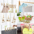 200pcs 3inch Clothes Pins Wooden Clothespins Heavy Duty Spring Wood Clips for Laundry Hanging Clothes Pictures Crafts