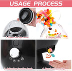 12"Large Automatic Candy Dispenser Machine,Vintage Motion Activated Candy Dispenser Touch Free,3 Distribution Options Desktop Auto Candy Dispenser for Office Desk,Home,Party