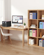 Oterri Cardboard File Organizer Box for Hanging File Folders Letter Size,File Box for Computer Desk,File Cabinet,Working Home,Office,Classroom (Light Pink, Letter Size - 4 Packs)