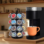 K Cup Holders,K Cup Holder, K Cups Holder,K Cup Carousel, Coffee Pods Holder Storage Organizer Stand,Only Simple Assembly Required,Black