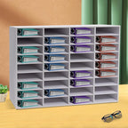 Countertop Literature Organizer, Letter Size Paper Organizer,Desktop Organizer for Storage,with Slots, Office Mailboxes with Removable Shelf (36 Compartments White)
