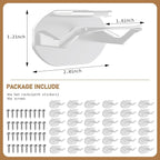 36 Pack Adhesive Hat Hooks for Wall, Super Strong Hat Rack for Baseball Caps, Hat Organizer Display for Home Decor, Hat Hangers Holder for Wall, Door, Closet, No Drilling - USA Patented (White)