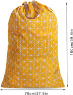 Extra Large Laundry Bag with Drawstring and Handle, Heavy Duty Travel Dirty Clothes Bag for Laundromat and Household, Durable Rip-Stop Laundry Hamper Liner, 22 Patterns(28 x 40 Inch) by SANFERGE