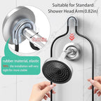 Over the Shower Head Caddy with 2 Baskets & Soap Holder, Non-Slip Design for 0.82-Inch Showers, Black, Stainless Steel