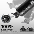 Insulated Water Bottle | Thickened Stainless Steel for Gym and Hiking with Straw, Carrier Bag, Handle Strap | BPA-Free 87 oz