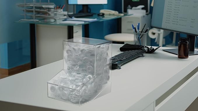 Candy Dispenser - Bulk Acrylic Storage Holder with Two Lids for Countertop or Wall Mount - Store Chocolate, Treats, Sweets, and Snacks (1)