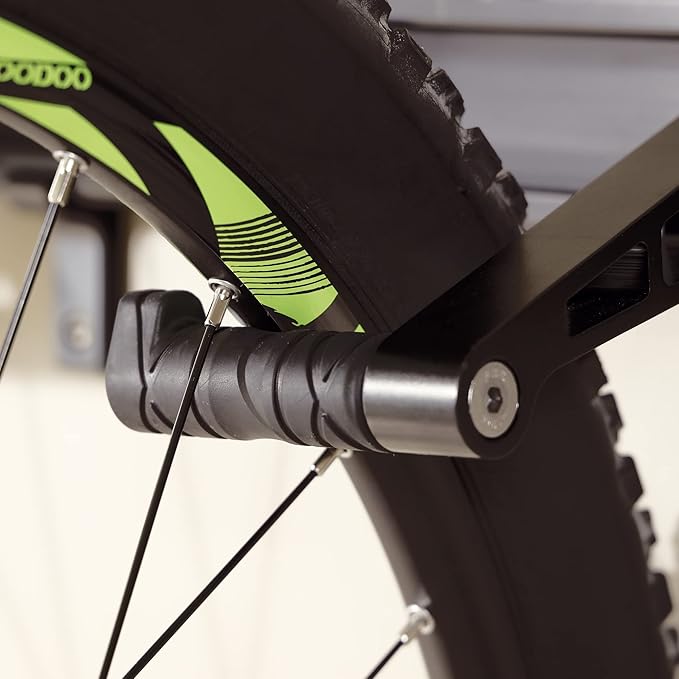 CyclingDeal Bike Wall Mount Rack - Adjustable Indoor Outdoor Storage Vertical Cycling Hook Hanger Organiser - Safe & Secure for Storing MTB Road Bicycles in Garage or Home - Upgraded 6 Bikes