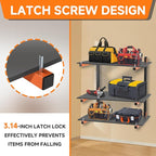6 Pack Lumber Rack Wall Mount, Heavy Duty Wood Storage Racks, 9-Level System Organizer Shelving, 1080 LBS Capacity Hanging Garage Shelves, Orange Brackets Utility Metal Shelf for Indoor and Outdoor