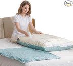 Vacuum Storage Bags for Clothing - NeatNest 6 pack Large Flat Bags (31.5"×39.4") for Comforters, Blankets, and Winter Clothes, Airtight Compression with Vacuum or Hand Press, Durable and Reusable