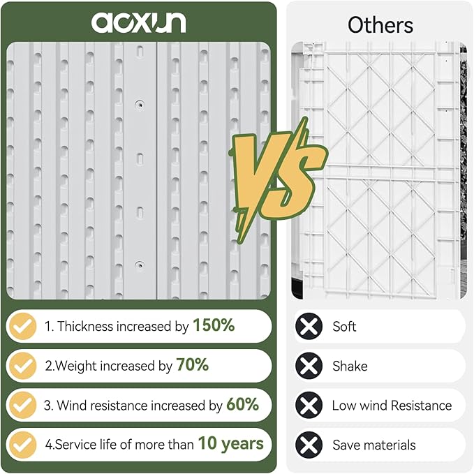 AOXUN Horizontal Storage Sheds 41 Cu.ft, HDPE Outdoor Storage Box 160 Gallon, Waterproof Lockable Resin Deck Box with Spring-Assisted Lid, Patio Storage for Garden, Pool, Cushions, Tools, White