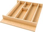 Rev-A-Shelf Natural Maple Right Size Utensil Insert Home Storage Kitchen Organizer 7 Compartment Drawer Accessory, 16 1/4" x 19 1/2", 4WUT-21SH-1