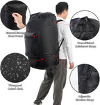 OTraki Laundry Bag Backpack, Large Travel Laundry Bags with Adjustable Shoulder Straps, Portable Heavy Duty Dirty Clothes Laundry Backpack for College Dorm,Drying Do Not Exceed 176℉ Black