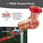 Pocket Hose 75 FT Copper Head Expandable Garden Hose with Pocket Pivot, No Tangles, AS SEEN ON TV, 360° Swivel, Tri-Tex Tubing, Force Field Jacket, Lead-Free, No-Kink, Anti-Burst w/APT